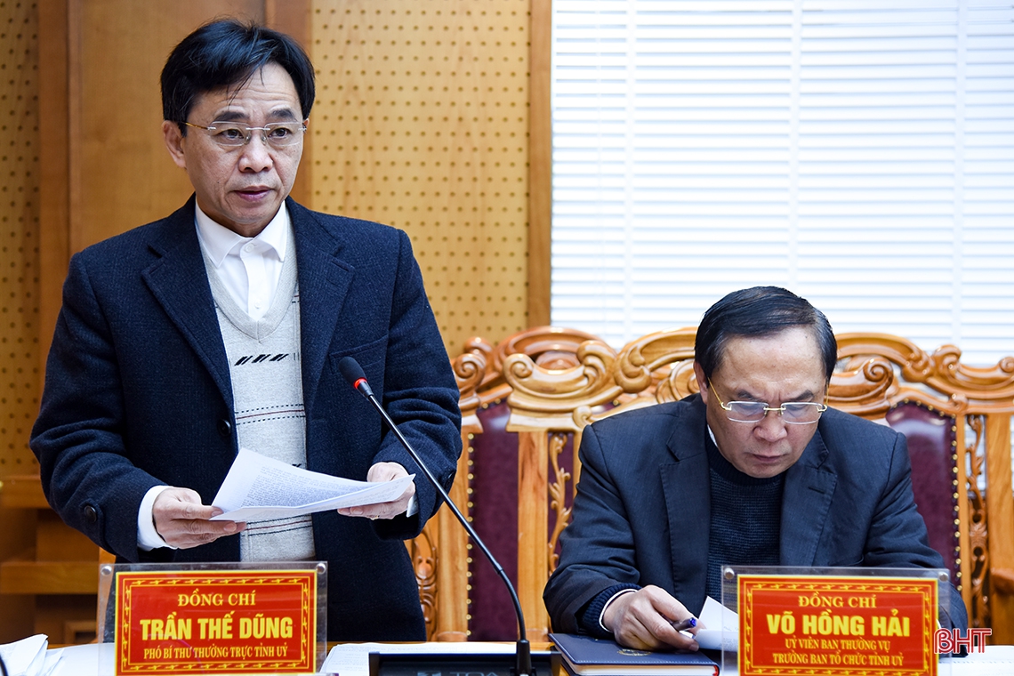 Ban Thường vụ Tỉnh ủy Hà Tĩnh kiểm điểm công tác lãnh đạo, chỉ đạo năm 2020