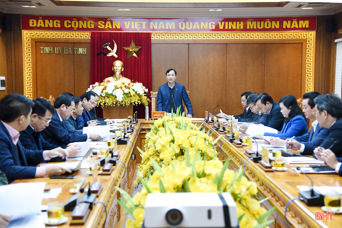 Ban Thường vụ Tỉnh ủy Hà Tĩnh kiểm điểm công tác lãnh đạo, chỉ đạo năm 2020