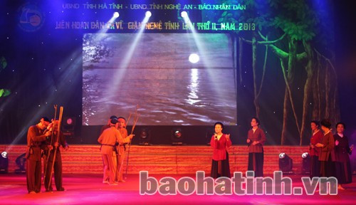 Tiết mục Đêm cốm nếp Rồng độc đáo của đội Yên Thành