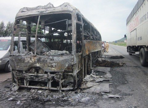 Hiện trường vụ cháy. Ảnh: Hải Bình