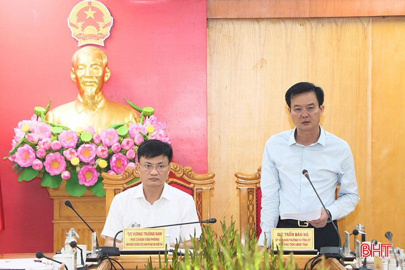 Phó Chủ tịch UBND tỉnh Trần Báu Hà phát biểu tại buổi làm việc. bqbht_br_121212q12.jpg