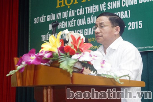 Phó chủ tịch UBND tỉnh Lê Đình Sơn đánh giá cao vai trò của Hội liên hiệp Phụ nữ tỉnh trong những kết quả đạt được của Dự án CHOBA trên địa bàn Hà Tĩnh trong thời gian qua. Phó chủ tịch UBND tỉnh Lê Đình Sơn đánh giá cao vai trò của Hội liên hiệp Phụ nữ tỉnh trong những kết quả đạt được của Dự án CHOBA trên địa bàn Hà Tĩnh trong thời gian qua.