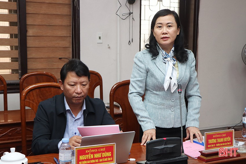 Trưởng ban Dân vận Tỉnh ủy Trương Thanh Huyền phát biểu chỉ đạo hội nghị. bqbht_br_7339.jpg