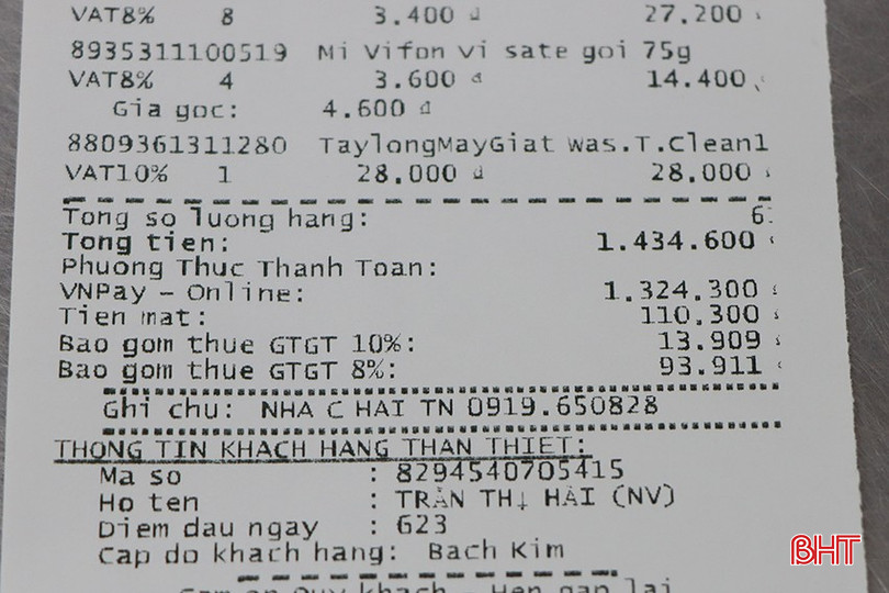Thuế GTGT hiển thị trên hóa đơn mua hàng ở các siêu thị. bqbht_br_3.jpg
