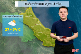 Thời tiết Hà Tĩnh hôm nay 26/5: Có nơi nắng nóng, nhiệt độ cao nhất 36°C