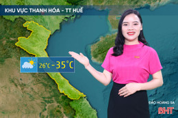 Dự báo thời tiết hôm nay 20/5: Khu vực Hà Tĩnh có mưa rào và dông rải rác