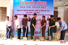 Xây dựng nhà đại đoàn kết cho gia đình chính sách ở Đức Thọ