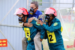 Quang Diệm nhất Hội thi “Tổ liên gia an toàn PCCC” huyện Hương Sơn