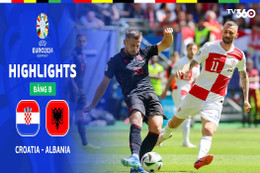 Highlights Euro Croatia - Albania: Cầm vàng còn để vàng rơi 