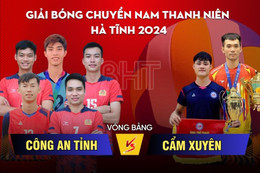 Giải Bóng chuyền nam thanh niên Hà Tĩnh: Công an tỉnh vs Cẩm Xuyên