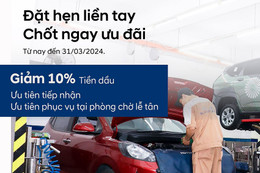 Chương trình khuyến mãi dịch vụ “Đặt hẹn liền tay – chốt ngay ưu đãi” tại Huyndai Hà Tĩnh