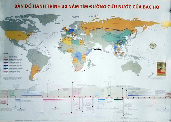 Phát hành bản đồ hành trình 30 năm tìm đường cứu nước của Bác Hồ