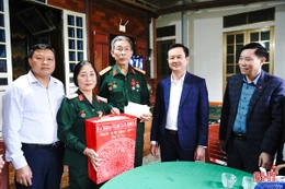 Phó Chủ tịch Thường trực UBND tỉnh Trần Báu Hà tặng quà Tết gia đình chính sách, chúc thọ người cao tuổi