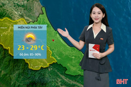 Dự báo thời tiết Hà Tĩnh hôm nay 15/10: Mưa rào rải rác, có nơi có dông