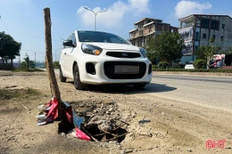 Nguy hiểm từ các hố ga mất nắp, nứt vỡ trên vỉa hè 