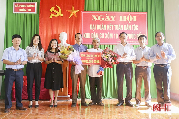 Trưởng ban Nội chính Tỉnh ủy dự Ngày hội Đại đoàn kết tại Hương Khê