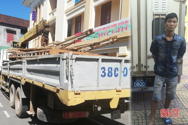 Ngang nhiên thuê xe cẩu tự hành đi trộm sắt cầu