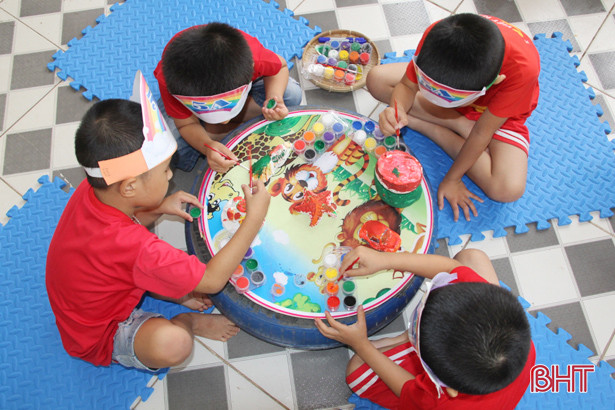 “Lạc” vào ngôi trường mầm non bậc nhất ở Nghi Xuân