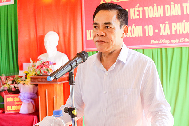 Trưởng ban Nội chính Tỉnh ủy dự Ngày hội Đại đoàn kết tại Hương Khê