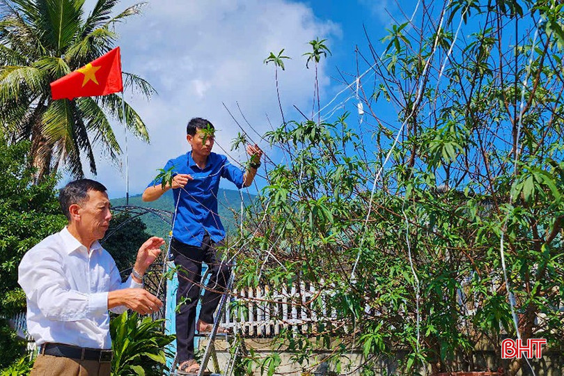 Ông Chiến cùng con tiến hành trang trí chào đón tết cổ truyền. bqbht_br_ky-nam-3.jpg