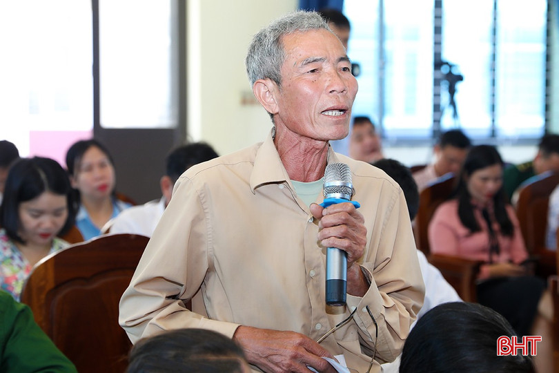 Cử tri Nguyễn Văn Quýnh (TDP Quý Huệ, phường Kỳ Nam): Cần có phương án nạo vét đập Khe Bò để đảm bảo nguồn nước sản xuất, sinh hoạt cho các hộ dân Kỳ Nam. bqbht_br_ag7a4047.jpg