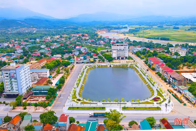 Một góc trung tâm thị xã Kỳ Anh.