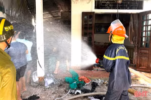Xác định nguyên nhân ban đầu vụ cháy nhà ở Hà Tĩnh