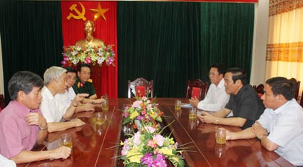 Bí thư Tỉnh ủy Nguyễn Thanh Bình tiếp và làm việc với Thượng tướng Phạm Thanh Ngân