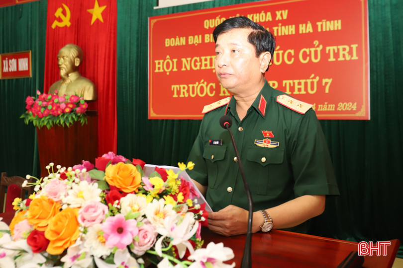 Trung tướng Hà Thọ Bình báo cáo dự kiến nội dung chương trình kỳ họp thứ 7, Quốc hội khoá XV. Trung tướng Hà Thọ Bình báo cáo dự kiến nội dung chương trình kỳ họp thứ 7, Quốc hội khoá XV.