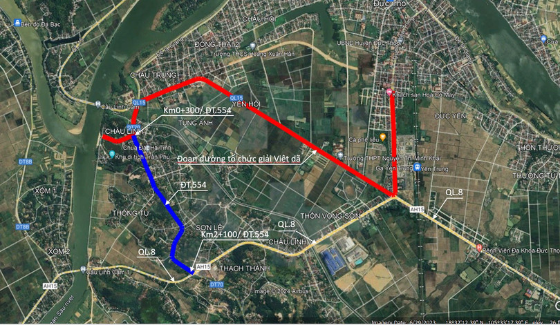 Sơ đồ tổ chức phân luồng giao thông tránh đoạn Km0+00 ÷ Km0+300/ ĐT.554 333.jpg