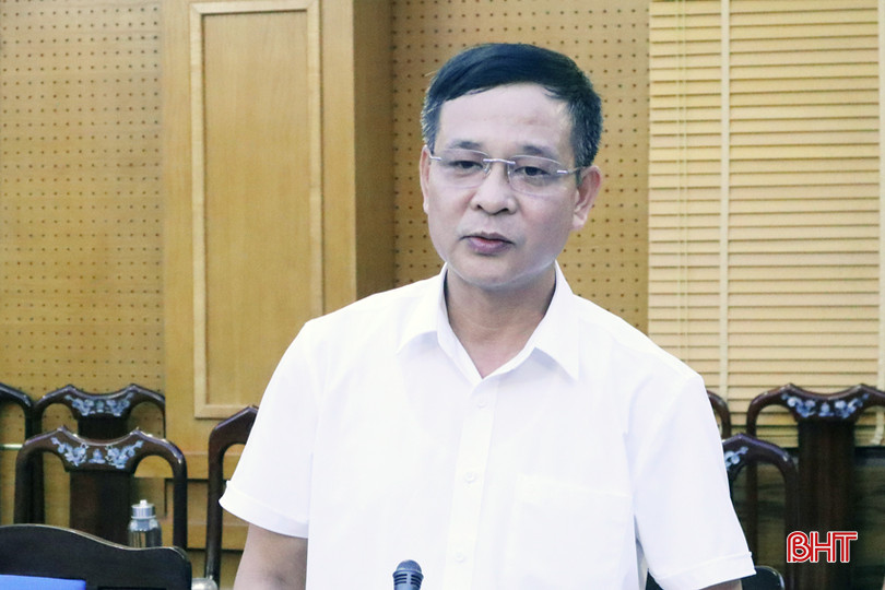 Phó Chủ tịch UBND huyện Trần Mạnh Sơn báo cáo về việc thông qua Đề án đề nghị công nhận thị trấn Nghèn là đô thị loại IV. IMG_3710.JPG