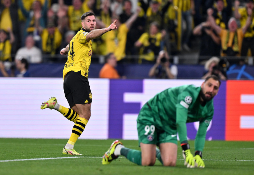 Niclas Fullkrug ghi bàn duy nhất giúp Dortmund hạ PSG 1-0 ở bán kết lượt đi Champions League. Niclas Fullkrug ghi bàn duy nhất giúp Dortmund hạ PSG 1-0 ở bán kết lượt đi Champions League.