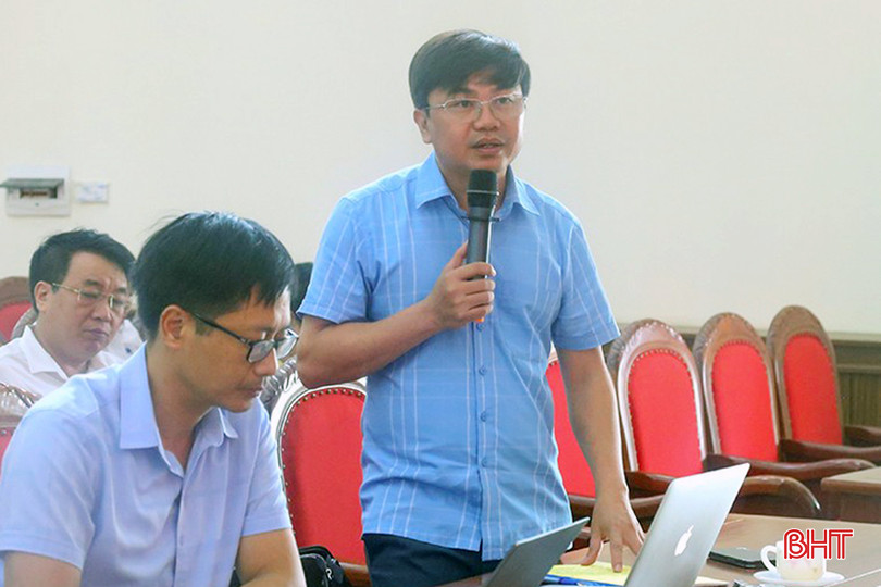 Phó Chủ tịch UBND huyện Cẩm Xuyên Lê Ngọc Hà: Việc triển khai tập trung, tích tụ ruộng đất bước đầu tạo điều kiện thuận lợi bố trí cơ cấu cây trồng và áp dụng các tiến bộ kỹ thuật mới vào sản xuất nông nghiệp hàng hoá; góp phần đẩy nhanh tiến độ gieo cấy, thu hoạch vụ lúa hè thu. 1.jpg
