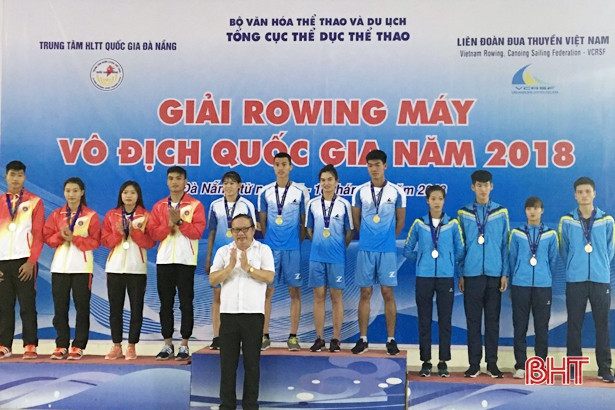 Hà Tĩnh giành 5 huy chương Giải Rowing máy vô địch quốc gia