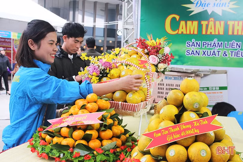 Mê mẩn những hàng cam chín mọng tại hội chợ nông sản lớn nhất Hà Tĩnh