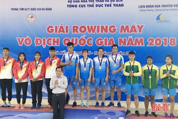 Hà Tĩnh giành 5 huy chương Giải Rowing máy vô địch quốc gia