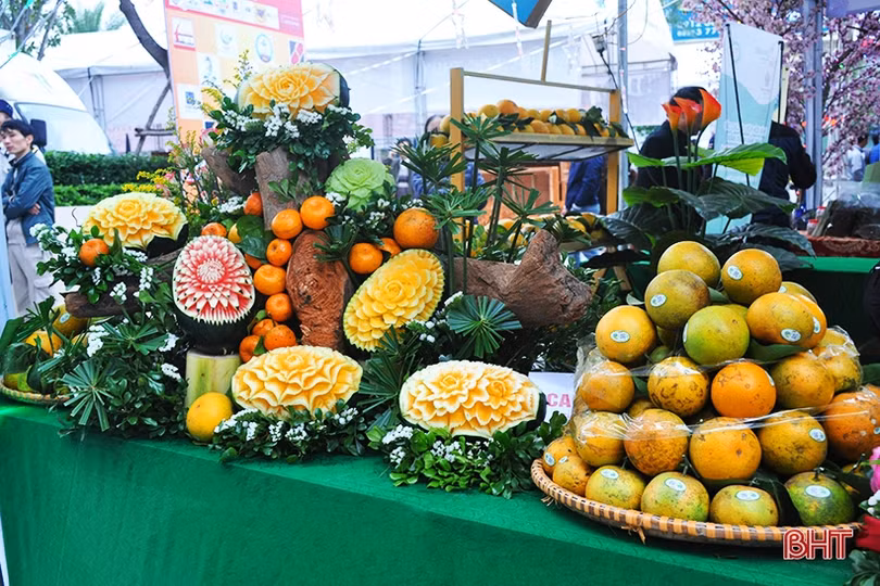 Mê mẩn những hàng cam chín mọng tại hội chợ nông sản lớn nhất Hà Tĩnh