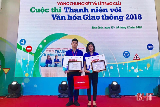 2 ĐVTN Hà Tĩnh cùng đạt giải ba Cuộc thi Thanh niên với văn hóa giao thông