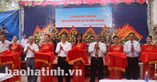 Lễ khánh thành Địa điểm Sở Ấn loát Tài chính Trung bộ (xã Sơn Thịnh, huyện Hương Sơn, tỉnh Hà Tĩnh)