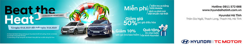 Hyundai Hà Tĩnh khuyến mại “Chăm sóc xe - hè mát lạnh”