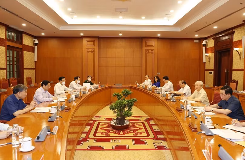 Tổng Bí thư chủ trì họp lãnh đạo chủ chốt về phòng, chống dịch