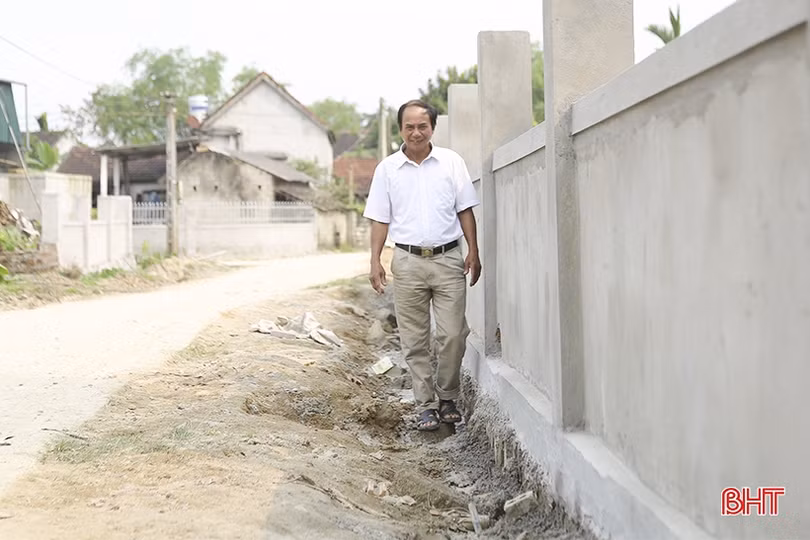 Đảng viên đi trước trong xây dựng khu dân cư NTM kiểu mẫu ở Can Lộc