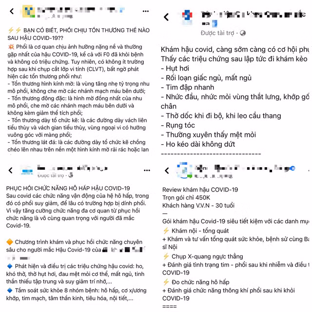 Hoang mang trước “ma trận” quảng cáo khám hậu COVID, F0 cần thực sự “tỉnh táo”