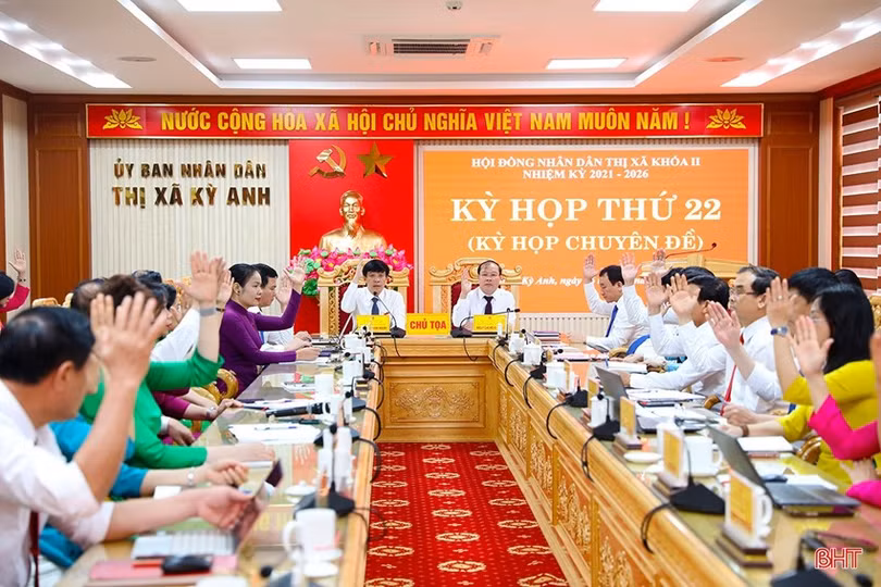 Đại biểu biểu quyết thông qua các nghị quyết.
