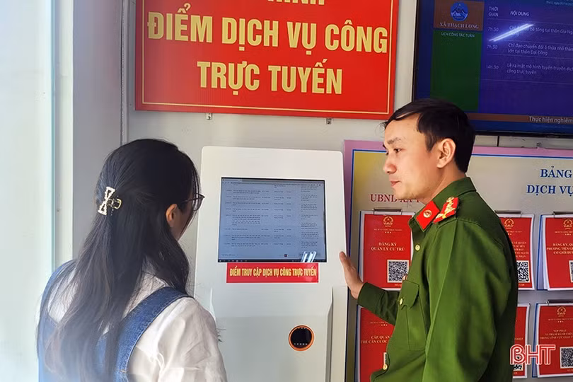 Huyện đầu tiên ở Hà Tĩnh ra mắt mô hình “Điểm dịch vụ công trực tuyến”