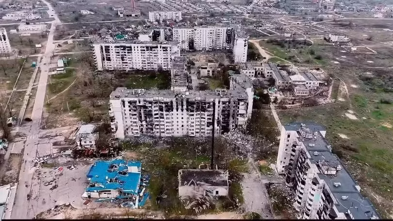 Ảnh chụp từ trên cao thành phố Oleshky. Ảnh: most.ks.ua