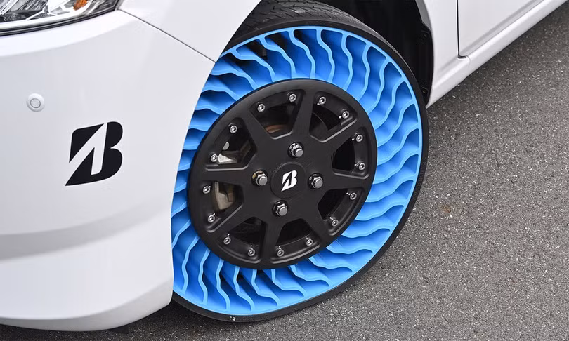 Lốp không hơi của Bridgestone đã được nghiên cứu và phát triển trong 18 năm qua. Ảnh: Bridgestone