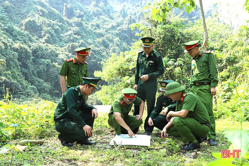 Các lực lượng phối hợp đảm bảo an ninh biên giới.