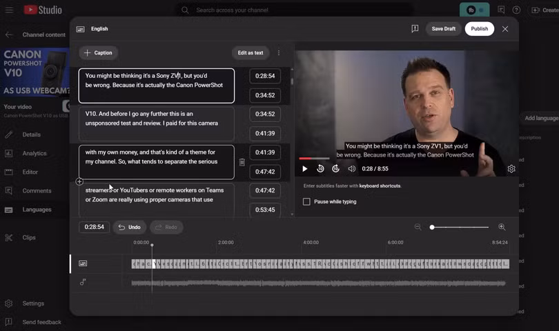 Để video lồng tiếng mượt mà, chủ kênh đôi khi cần tự dịch phần văn bản sang ngôn ngữ đó. Ảnh: Jeremy Chapman/YouTube.