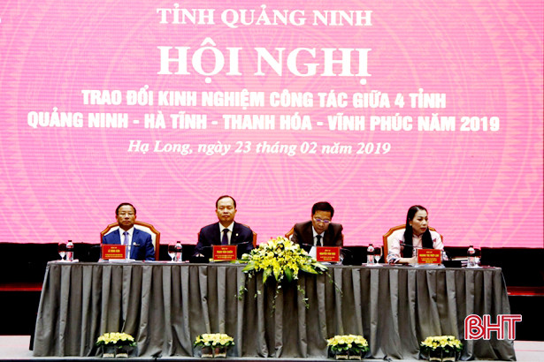 Hà Tĩnh - Quảng Ninh - Thanh Hóa - Vĩnh Phúc trao đổi kinh nghiệm phát triển kinh tế - xã hội